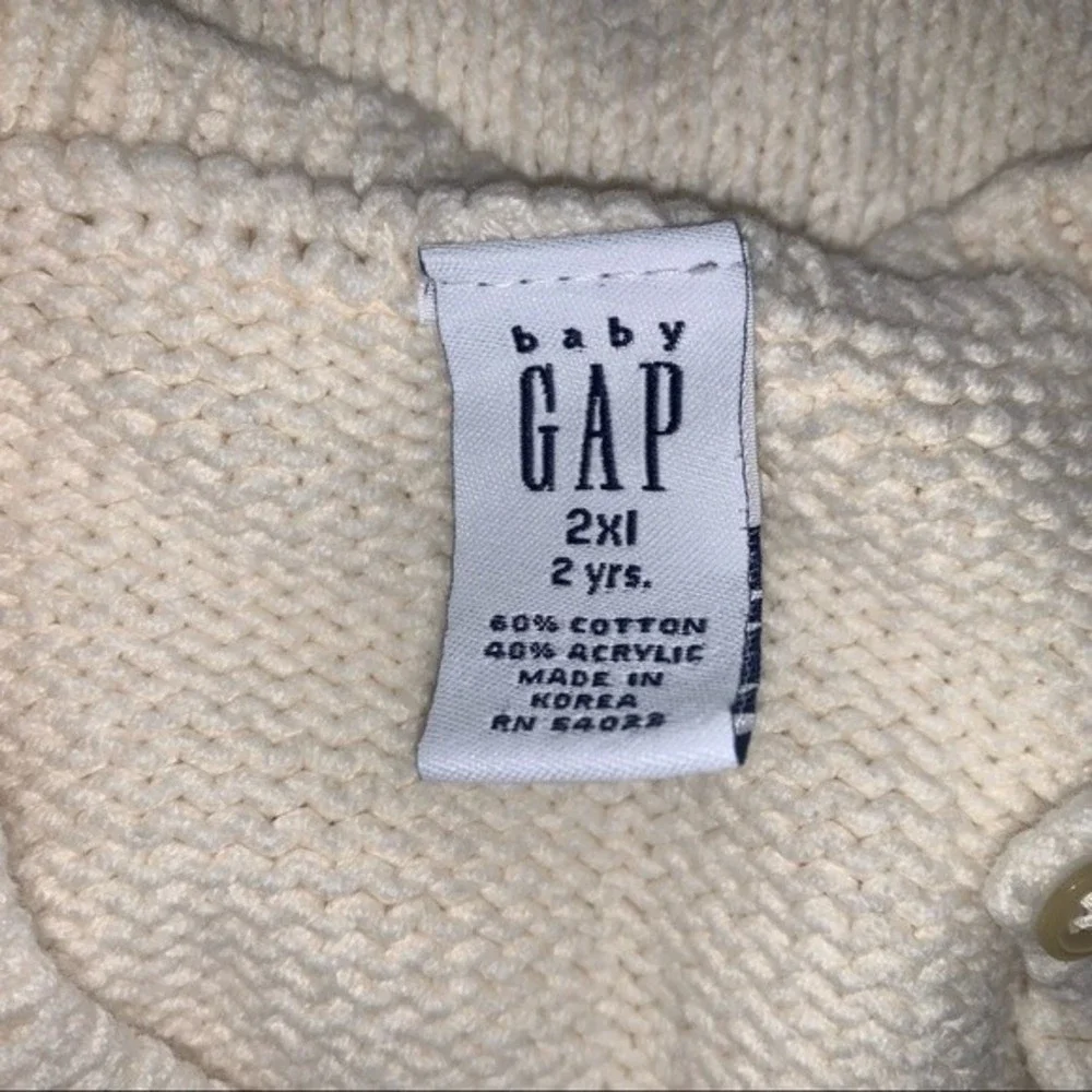 Baby Gap Cardigan Sweater 2 years Off white cream Knit Lightweight Easter Spring